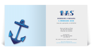 geboortekaartje bas tattoo vogel banner