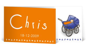 geboortekaart portretillustratie