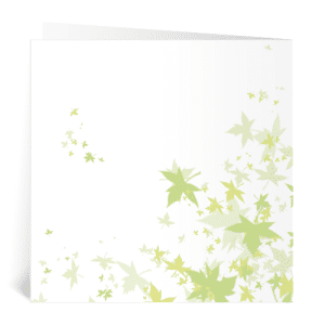 trouwkaart portretillustratie herfst bladeren