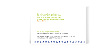 geboortekaart portretillustratie