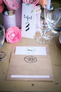 menukaart bruiloft