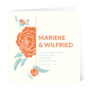 verlovingskaart bloemillustratie