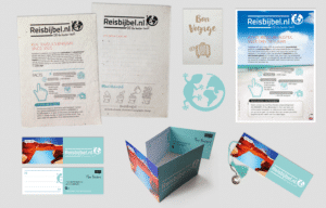 Reisbijbel flyers logo visitekaartje
