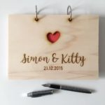 houten gastenboek hart