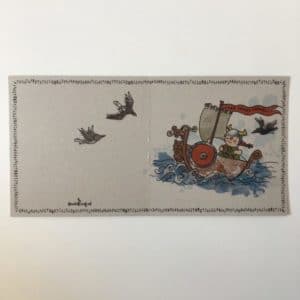 geboortekaartje illustratie viking