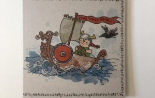 geboortekaartje illustratie viking