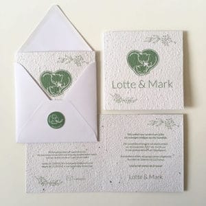 groeikaart trouwkaart illustratie katten