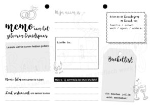 invulkaart Zilveren Bruiloft 25 jaar getrouwd