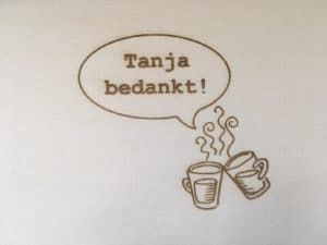 afscheidsboek collega bedankt koffie