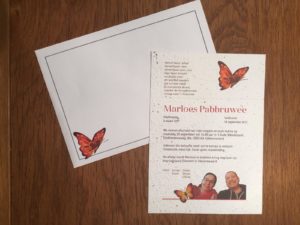 rouwkaart condoleancekaart groeipapier afscheurstrook