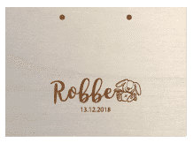 gepersonaliseerd houten kraamboek