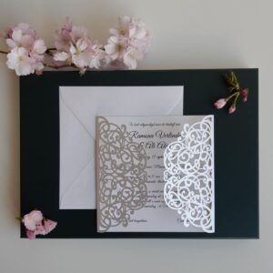 gelaserde trouwkaart