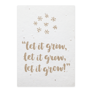 groeikaart kerstkaart let it grow
