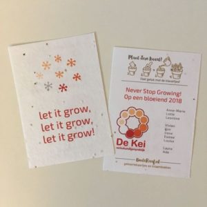 zakelijke groeikaart kerstkaart let it grow