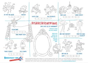 prikkelkleurplaat illustraties