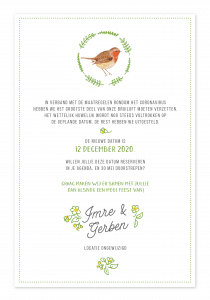 change the date kaart