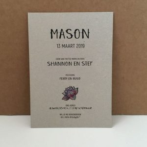 geboortekaartje mason