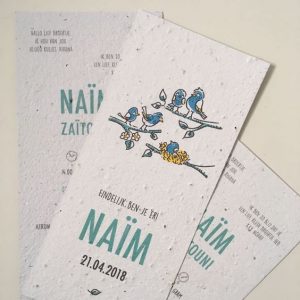 geboortekaartje naim groeipapier