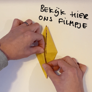 Filmpje kraanvogel vouwen