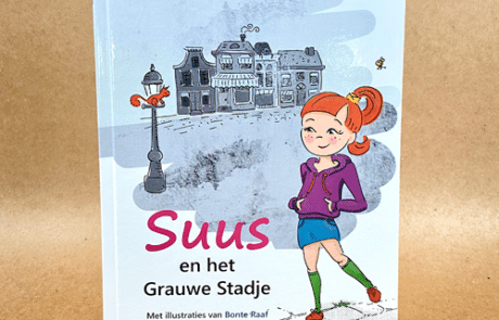 kinderboekillustratie Suus en het Grauwe Stadje Kaft