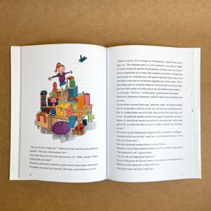 kinderboekillustratie Suus en het Grauwe Stadje Stapel