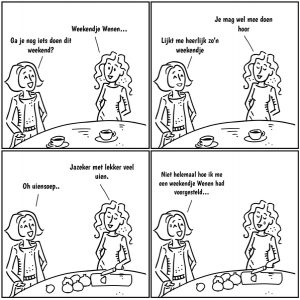 illustratie strip keukenmessen