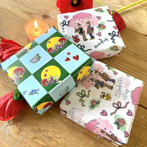 zakelijk inpakpapier Sabores Elisabeth's Way en Bonte Raaf