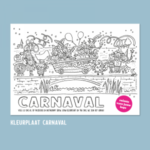 kleurplaat carnaval