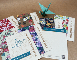 origami nieuwjaarskaart