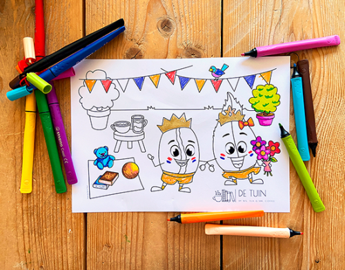 kleurplaat op maat Koningsdag